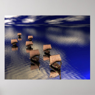 Póster Viking Fleet