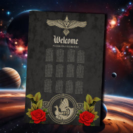 Póster Viking místico encanto con elegantes nudos celtas.