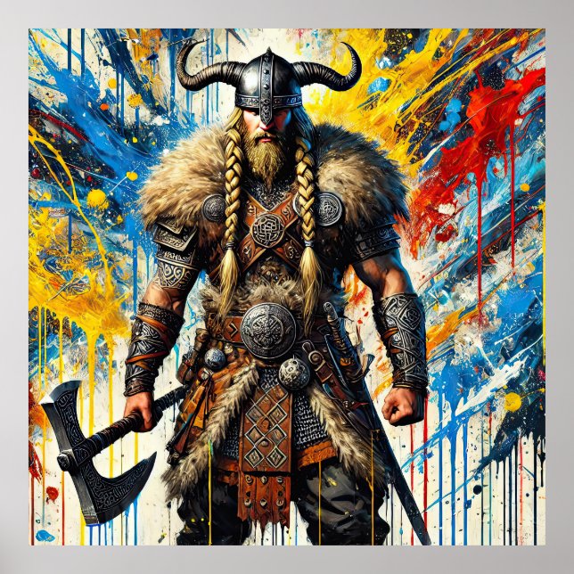 Póster Viking Nordic Scandinavian warrior medieval myth (Frente)