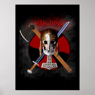 Póster VIKING - Shield Skull