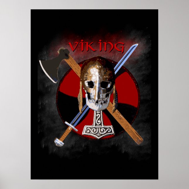 Póster VIKING - Shield Skull (Frente)