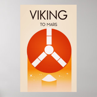 Póster Viking to Mars Space Art