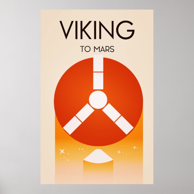 Póster Viking to Mars Space Art (Frente)