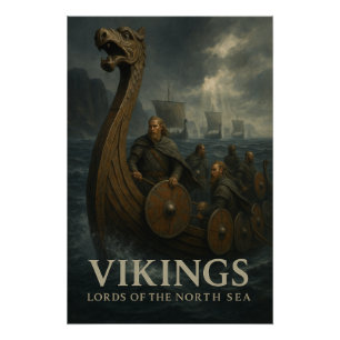 PÓSTER VIKINGOS — SEÑORES DEL MAR DEL NORTE