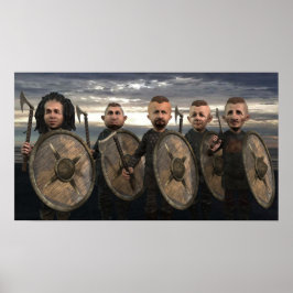 Póster Vikings On The Shore - Pequeño Poster