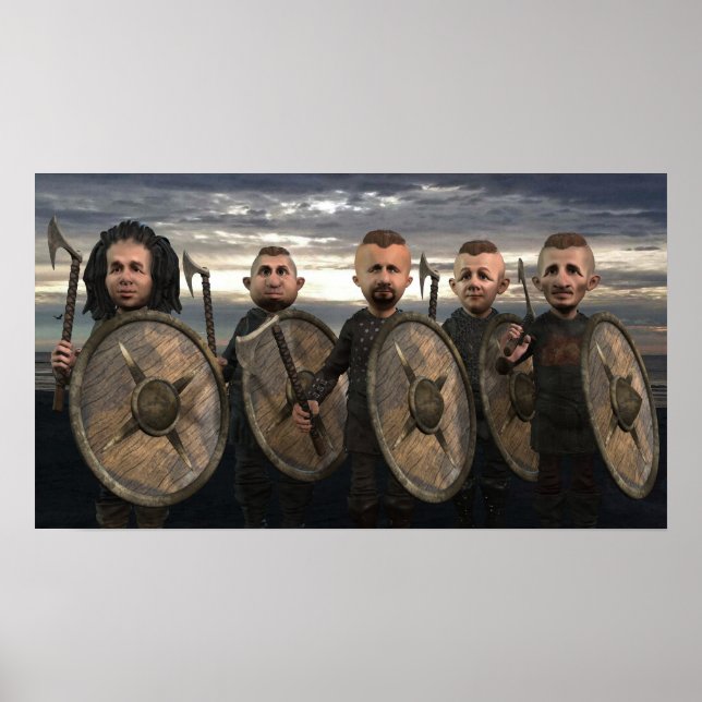 Póster Vikings On The Shore - Pequeño Poster (Frente)