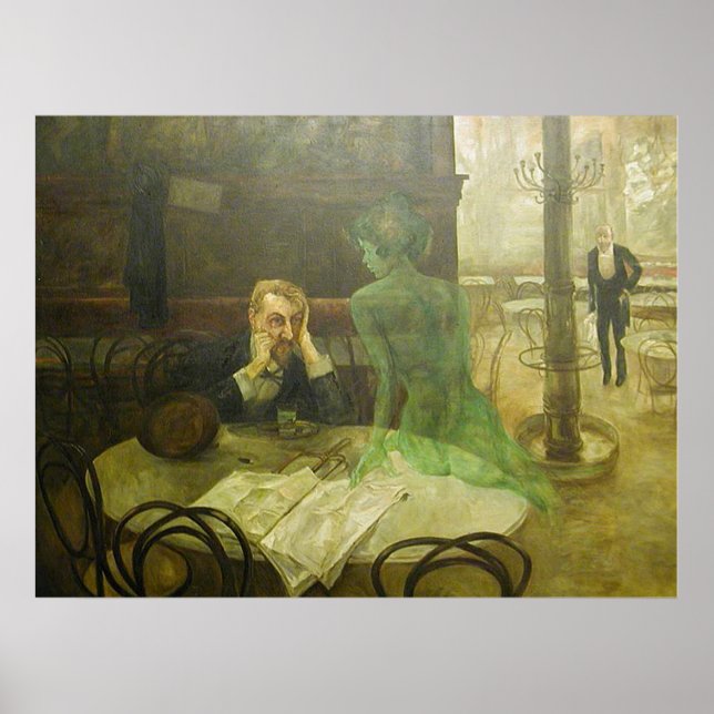 Póster Viktor Oliva. Absinthe Drinker Poster (Frente)