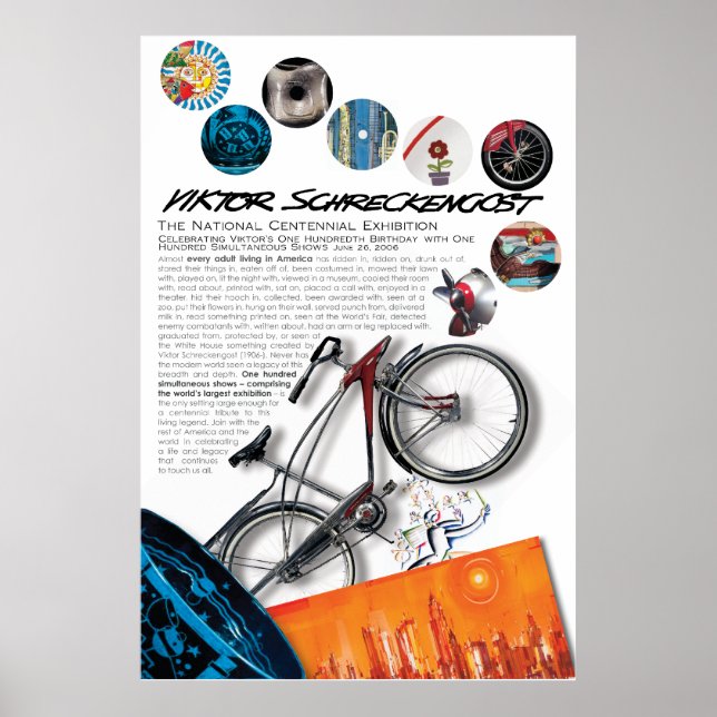 Póster Viktor Schreckengost centenario nacional (Frente)