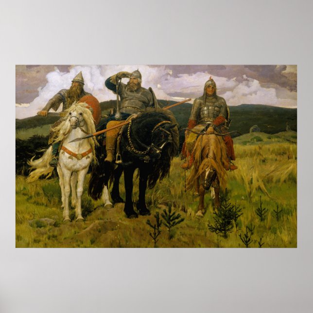 Póster Viktor Vasnetsov, Б о г а т р ы (Frente)