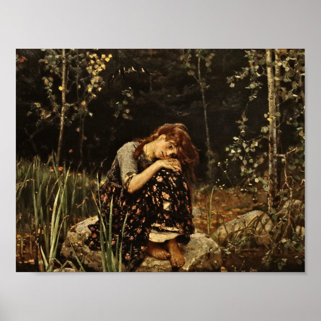 Póster Viktor Vasnetsov - Alyonushka (Frente)