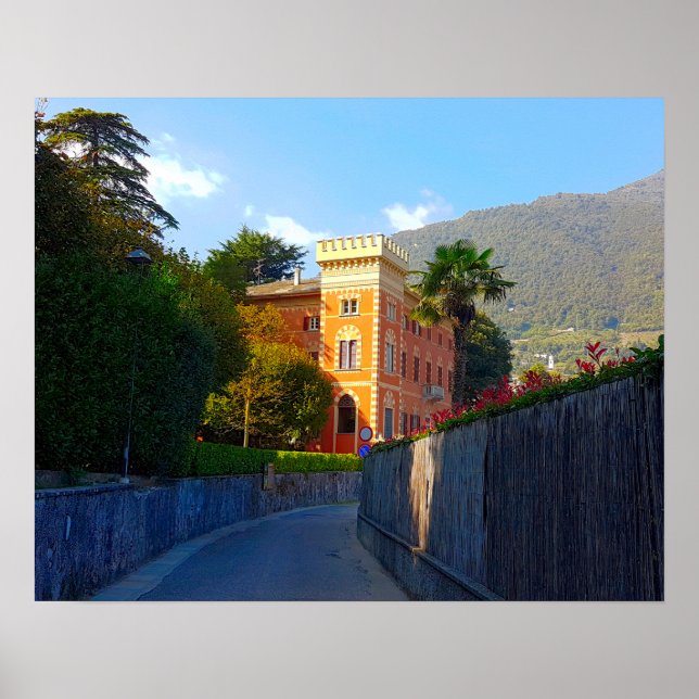 Póster Villa de Herra Lenno Lago Como Italia (Frente)