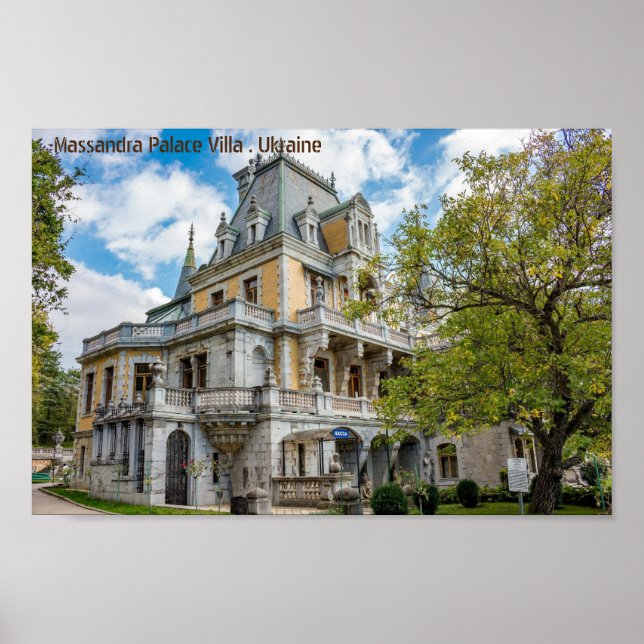 Póster Villa del Palacio de Massandra, Ucrania (Frente)