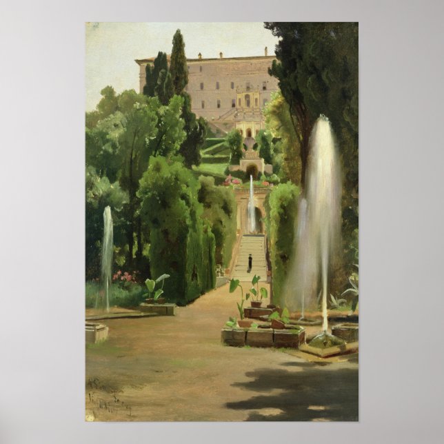 Póster Villa D'Este, Tivoli, 1869 (Frente)