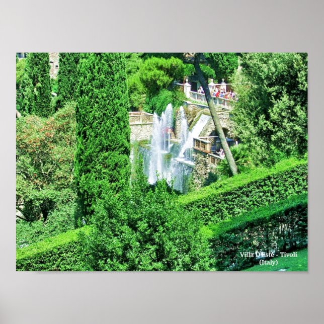 Póster Villa D'Este - Tivoli (Italia) (Frente)