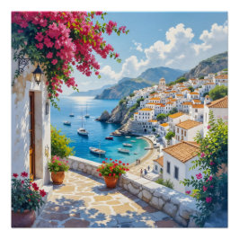 Póster Villa junto al mar