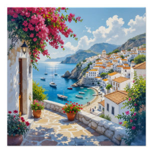 Póster Villa junto al mar