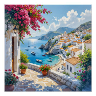 Póster Villa junto al mar