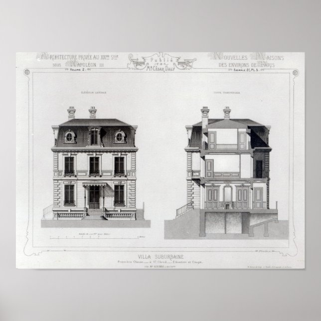 Póster Villa Suburbaine, Chasse Premier en St. Cloud (Frente)