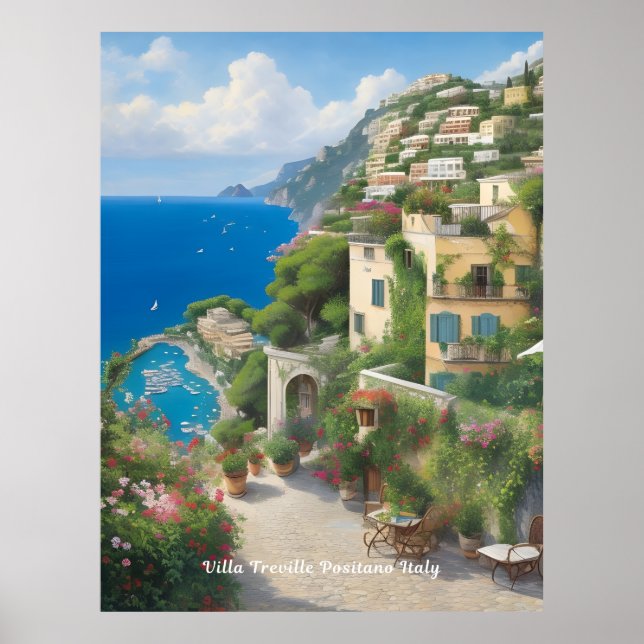 Póster Villa Treville Positano Italia (Frente)