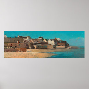 Póster Village by the Sea in Brittany by Odilon Redon