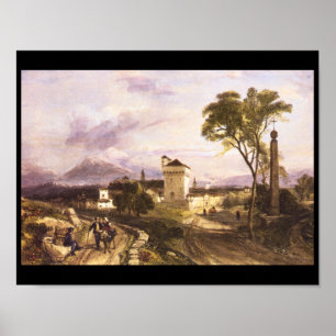 Póster Village', mediterráneo James_Engravings