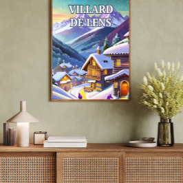Póster Villard de Lens : Élégance Alpine dans un Écrin 