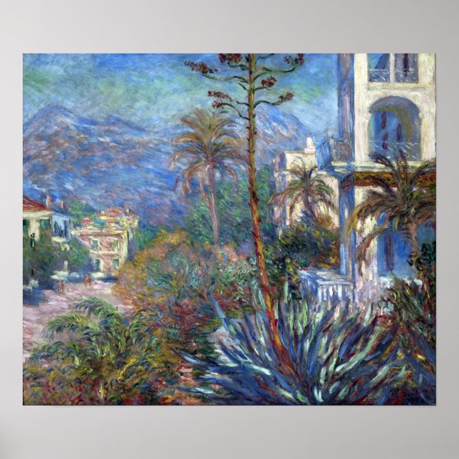 Póster Villas Claude Monet en Bordighera (Frente)