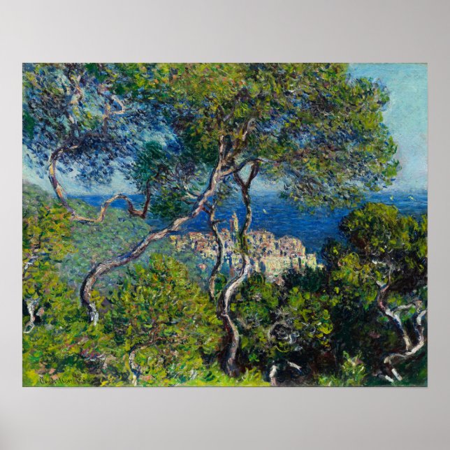 Póster Villas de Bordighera por Claude Monet (Frente)