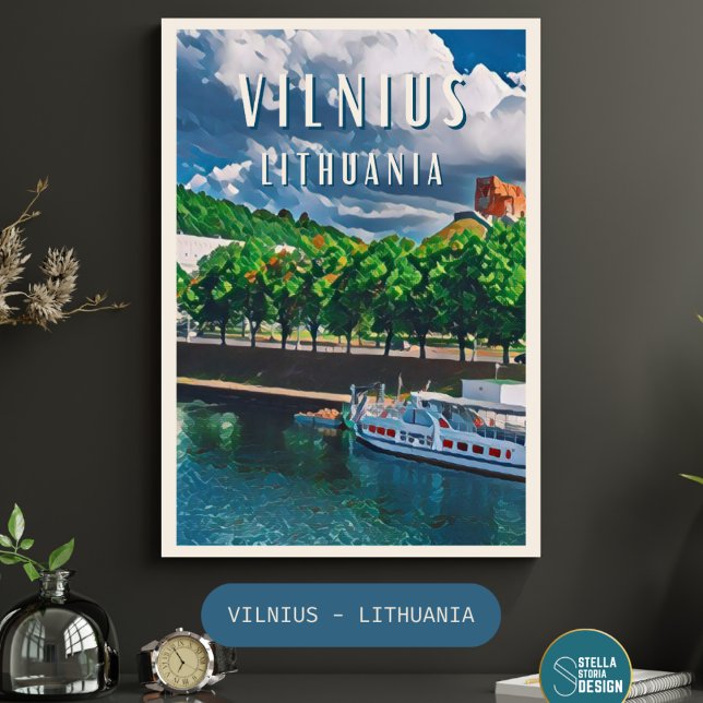 Póster Vilnius, la perle de la Lituanie (Vilnius : L'âme balte s'exprime dans chaque coin de rue.)