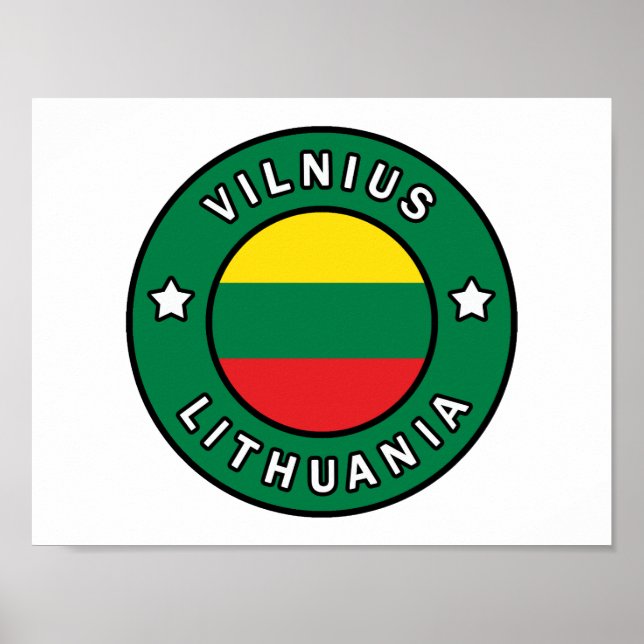 Póster Vilnius Lituania (Frente)