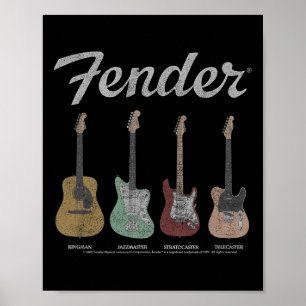 Póster Viñage Guitar Lineup
