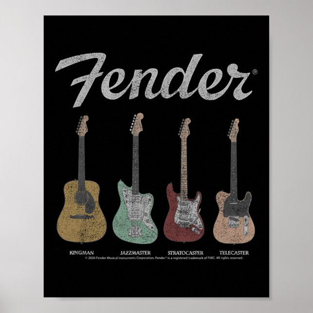 Póster Viñage Guitar Lineup (Frente)