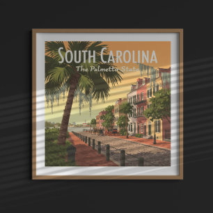 Póster Viñage South Carolina