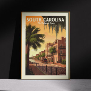 Póster Viñage South Carolina