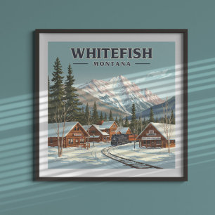 Póster Viñage Whitefish Montana