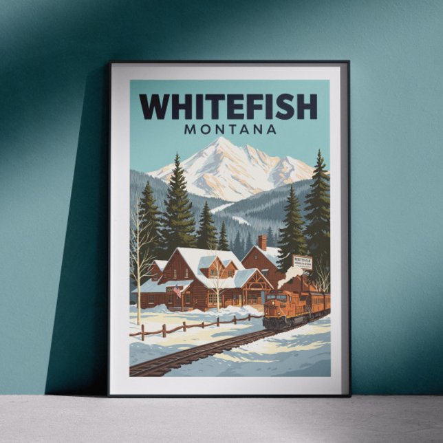 Póster Viñage Whitefish Montana (Subido por el creador)