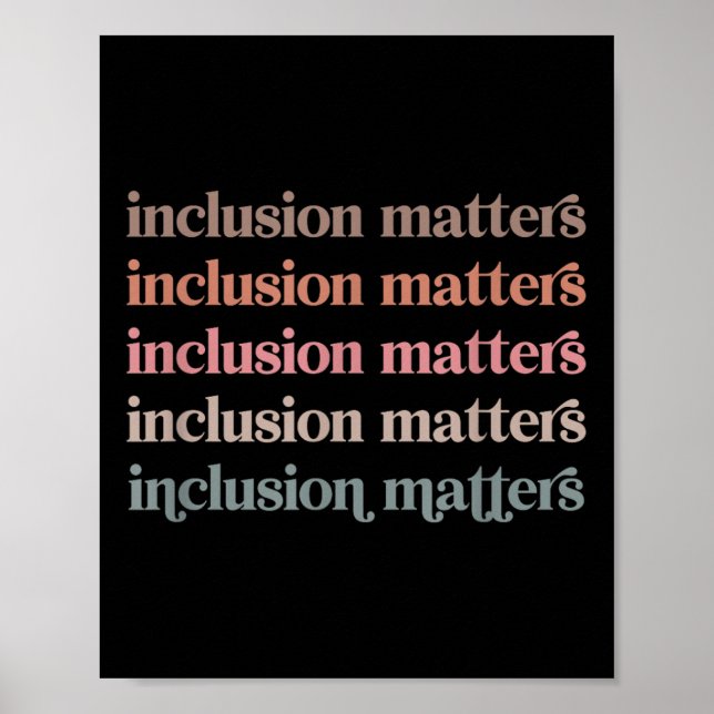 Póster Vinatge Inclusion S Positive Diversity Kindness (Frente)