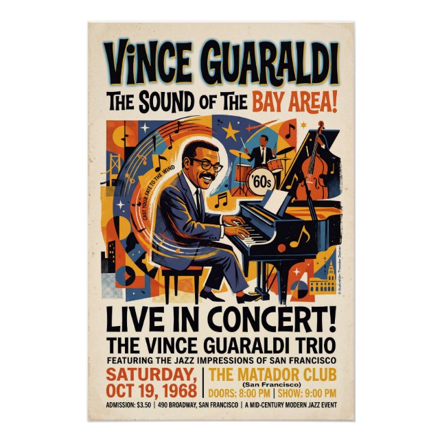 Póster Vince Guaraldi Live  (Anverso)