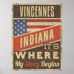 Póster Vincennes Indiana
