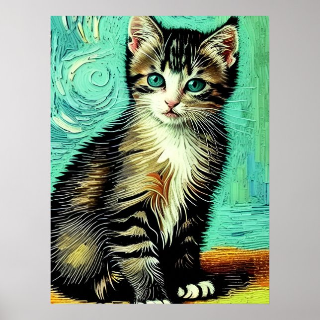Póster Vincent Cat Gogh (Frente)