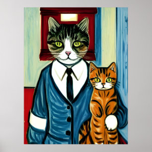 Póster Vincent Cat Gogh
