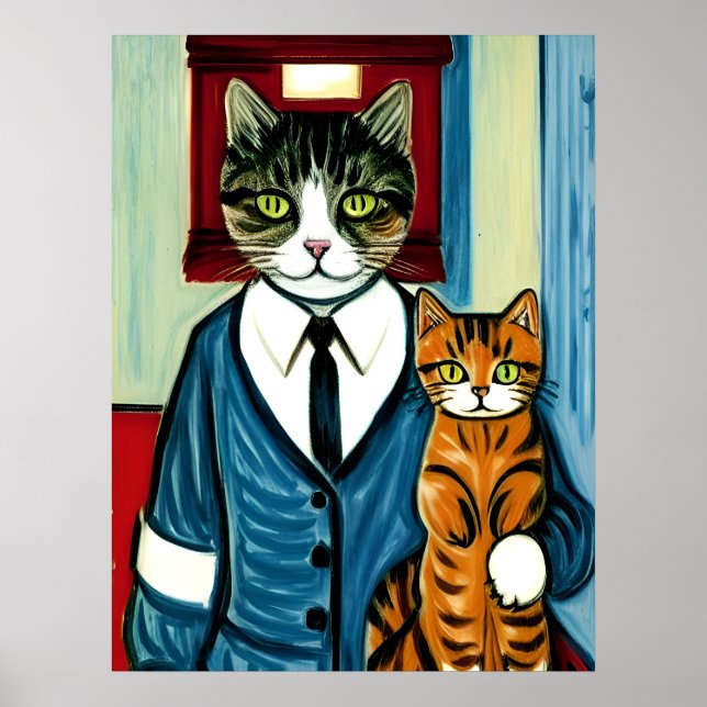 Póster Vincent Cat Gogh (Frente)