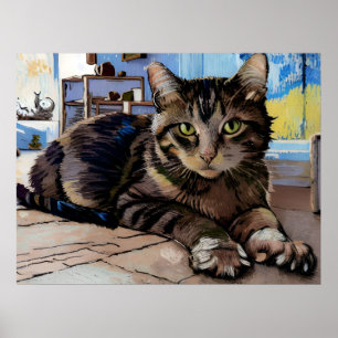 Póster Vincent Cat Gogh
