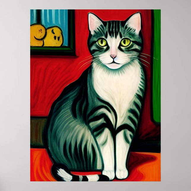 Póster Vincent Cat Gogh (Frente)