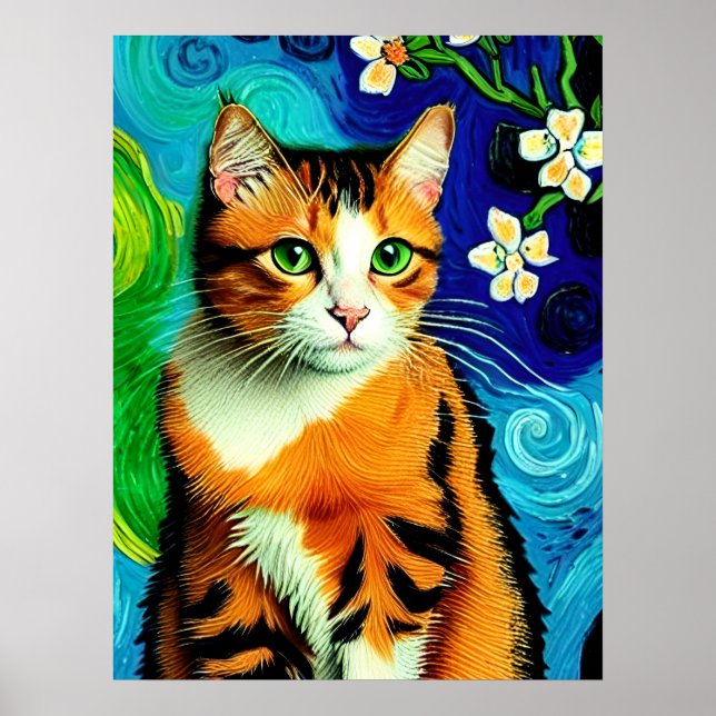 Póster Vincent Cat Gogh (Frente)
