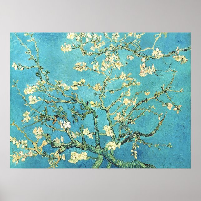 Póster Vincent van Gogh Almendro en Flor (Frente)