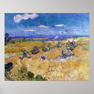 Póster Vincent van Gogh - Almiares con Segadores