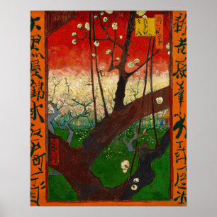 Póster Vincent van Gogh - Árbol de ciruelo en flor