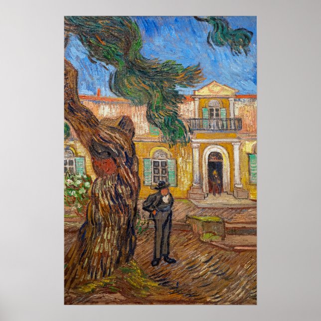 Póster Vincent Van Gogh - Asilo de Saint-Paul en Saint-Ré (Frente)