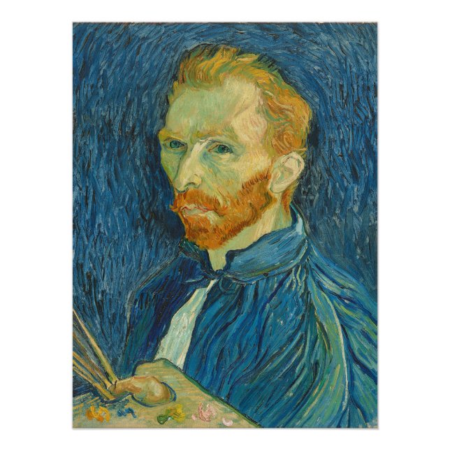 Póster Vincent van Gogh | Autorretrato, 1889 (Anverso)